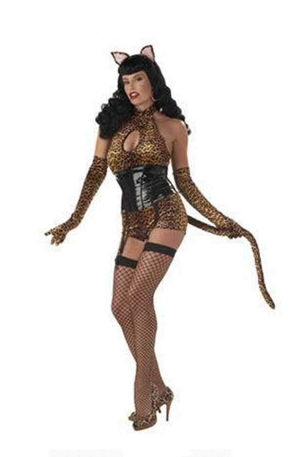 Halloween Costume Leopard Printing Cat Angel Costume - Click Image to Close